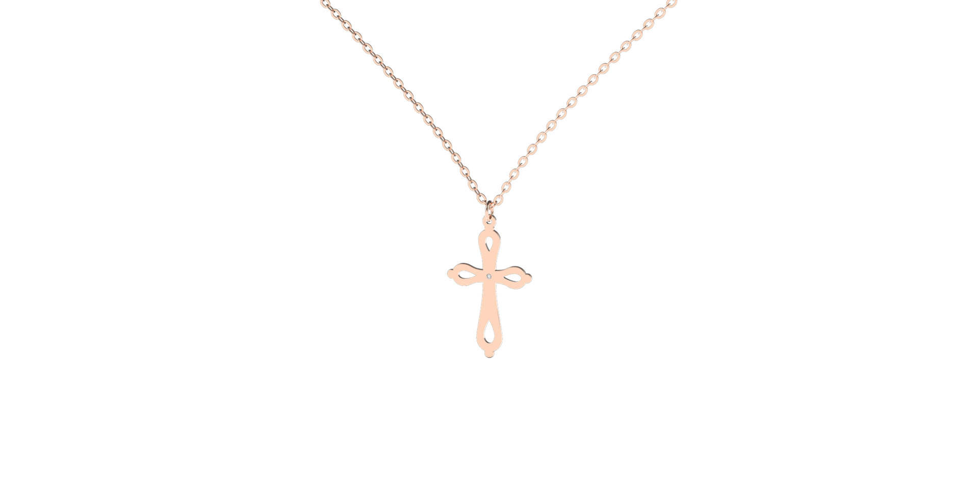Diamond necklace Classic Cross