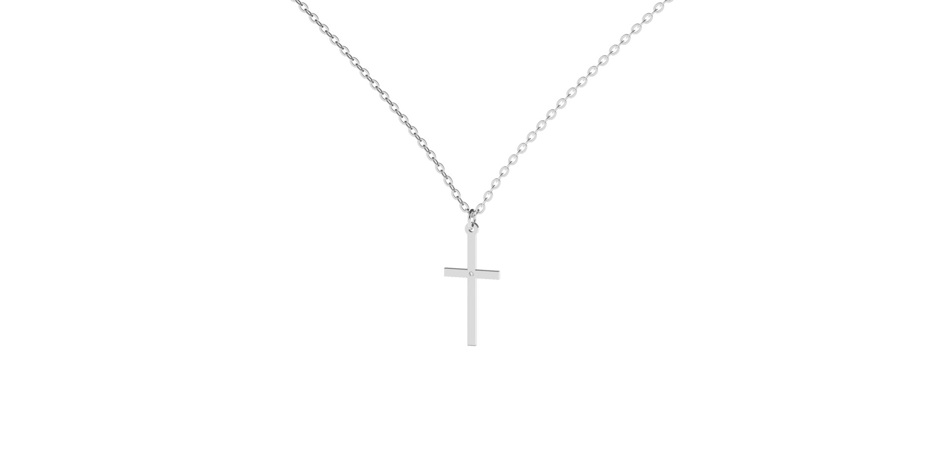 Diamond necklace Cross