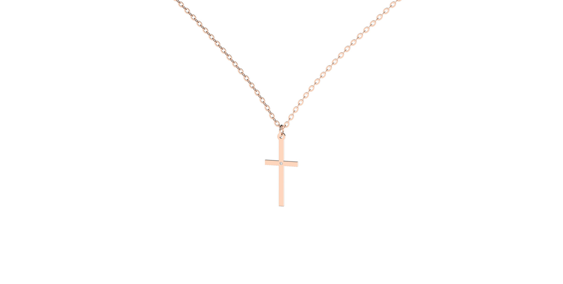 Diamond necklace Cross
