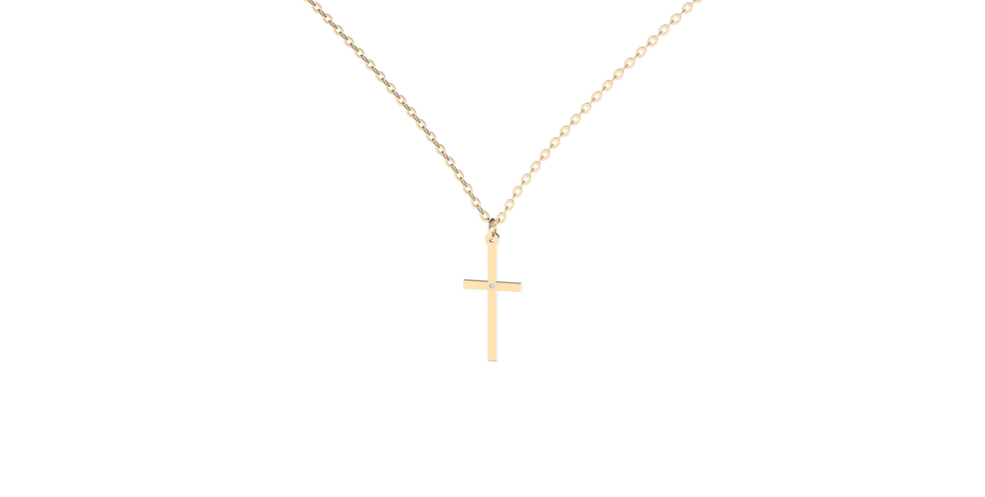 Diamond necklace Cross