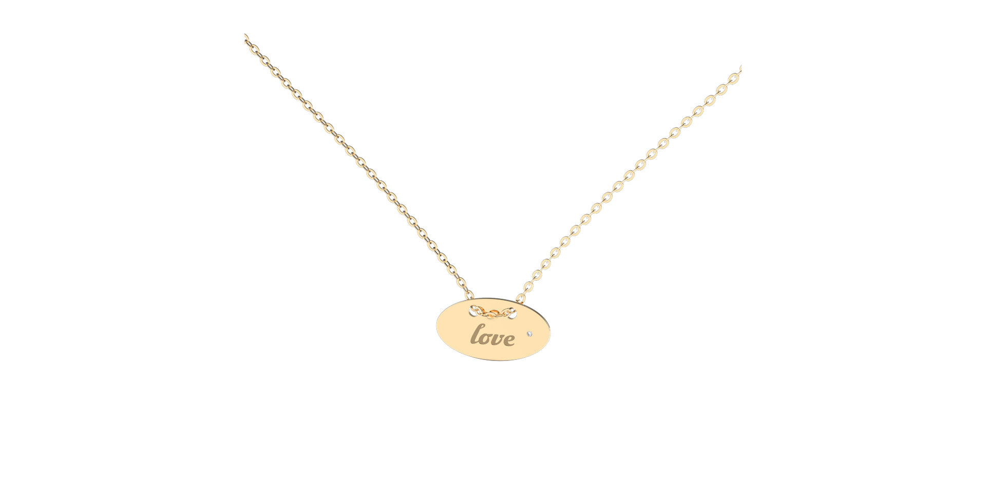 Diamond necklace Love Y