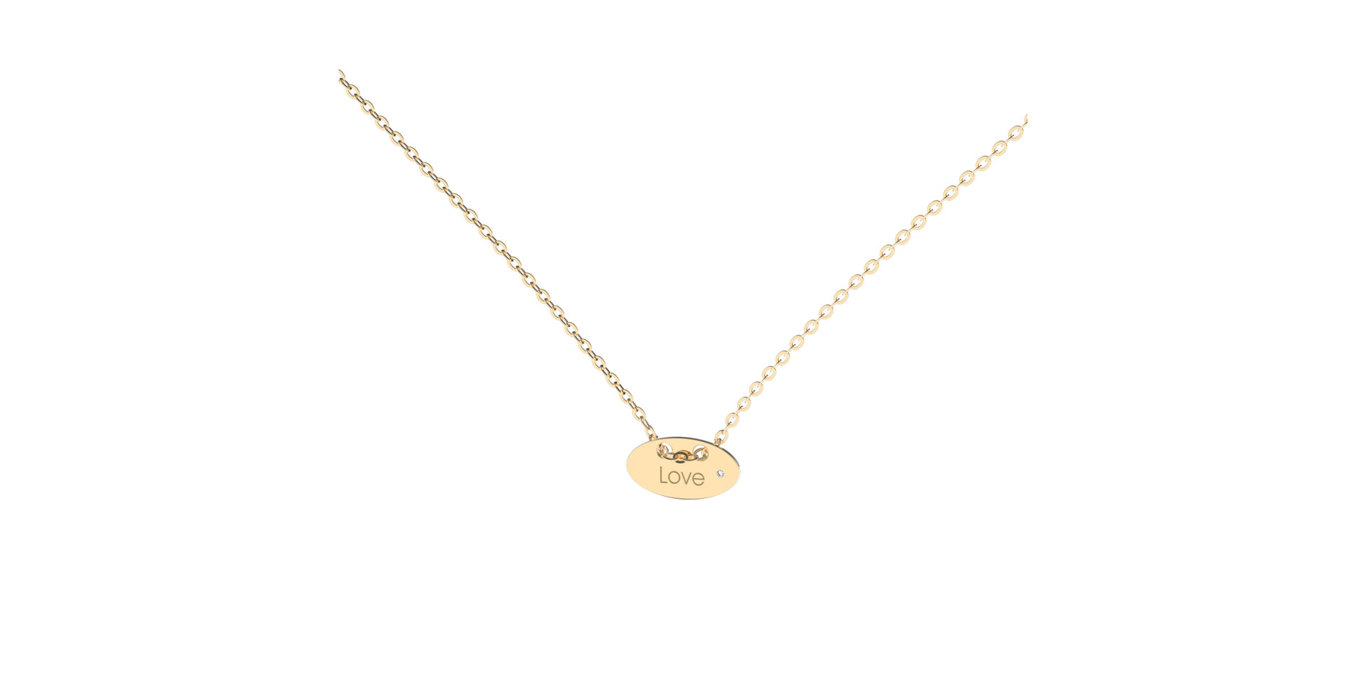 Diamond necklace Love Y