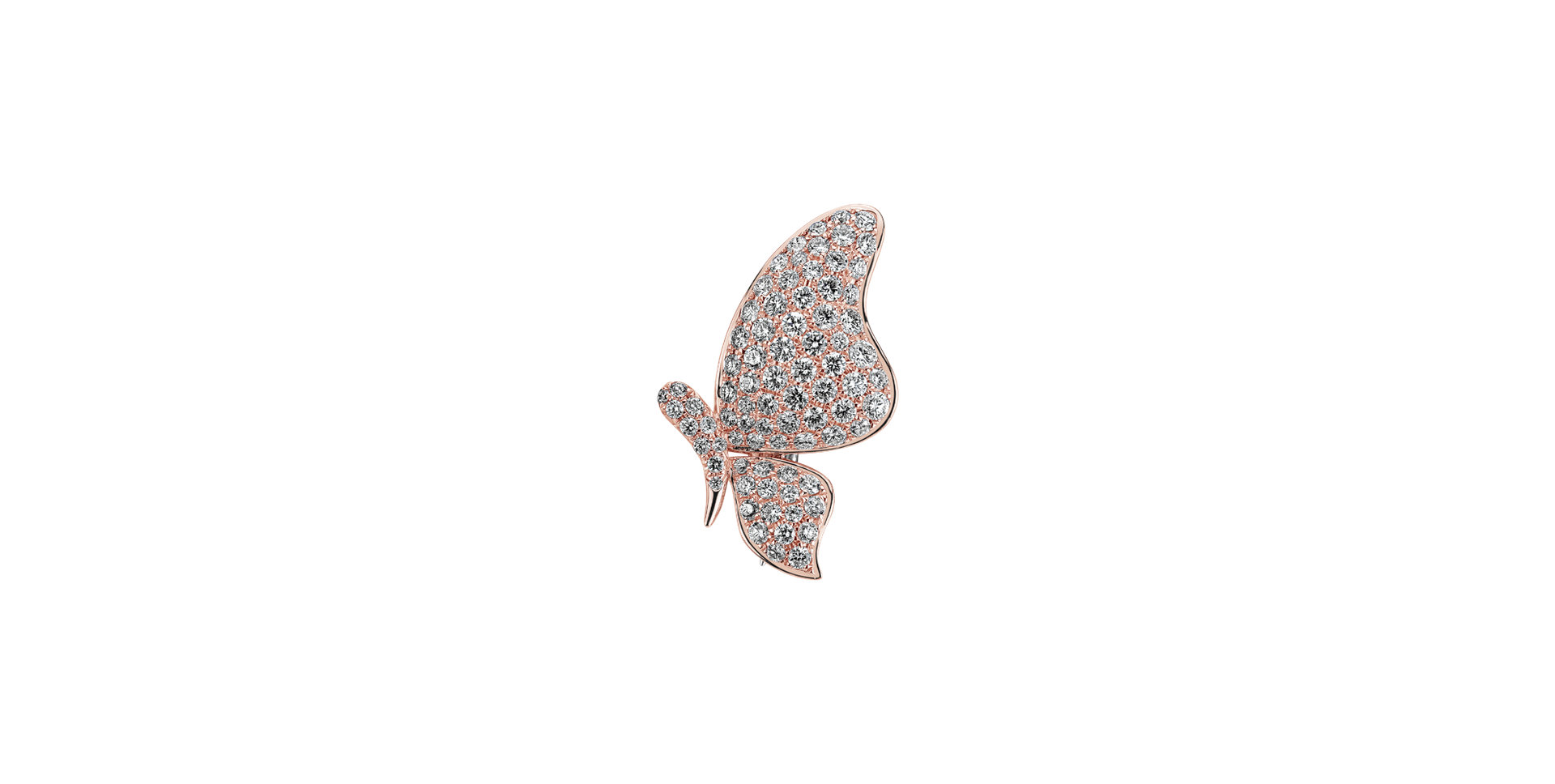 Diamond brooch Pompous Wings