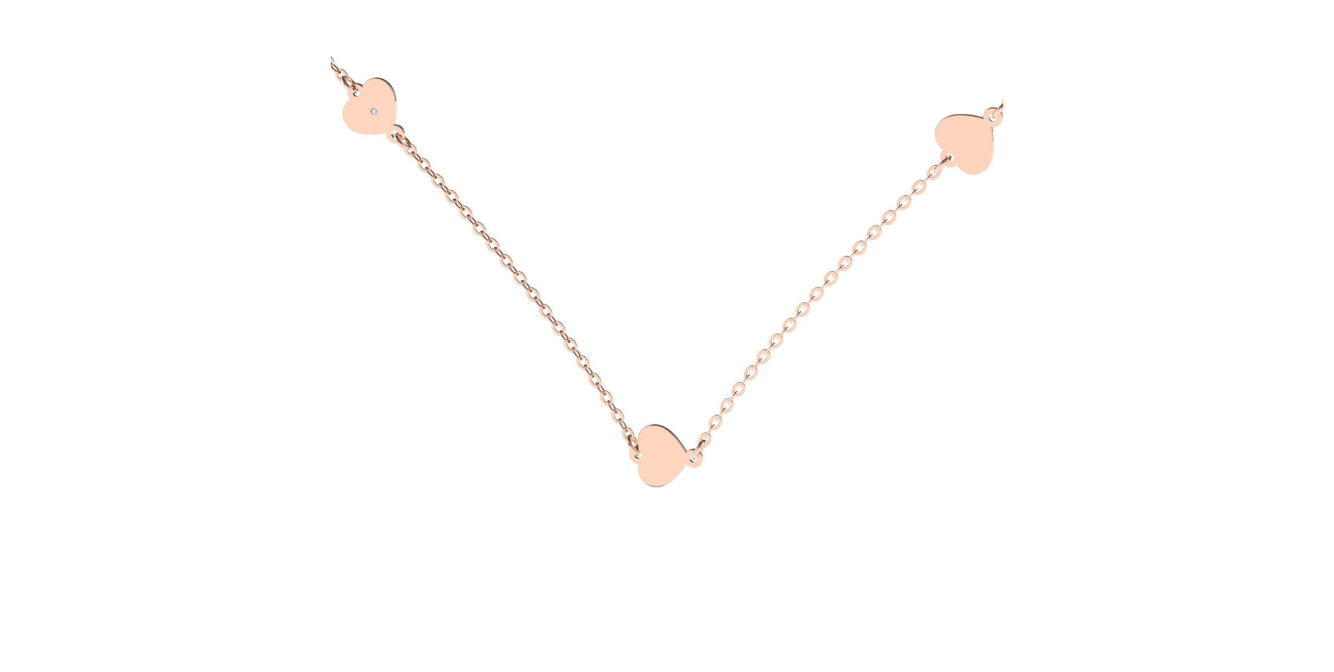 Diamond necklace Little Heart