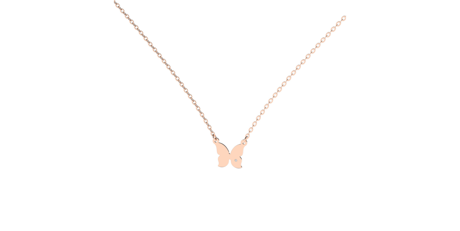 Diamond necklace Extra Butterfly