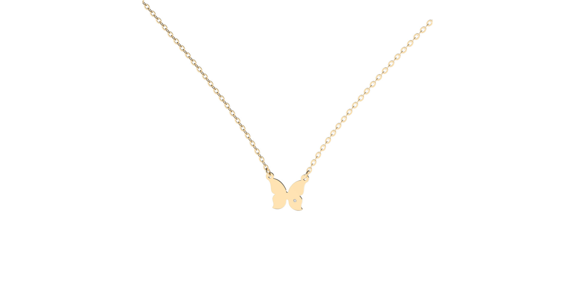 Diamond necklace Extra Butterfly