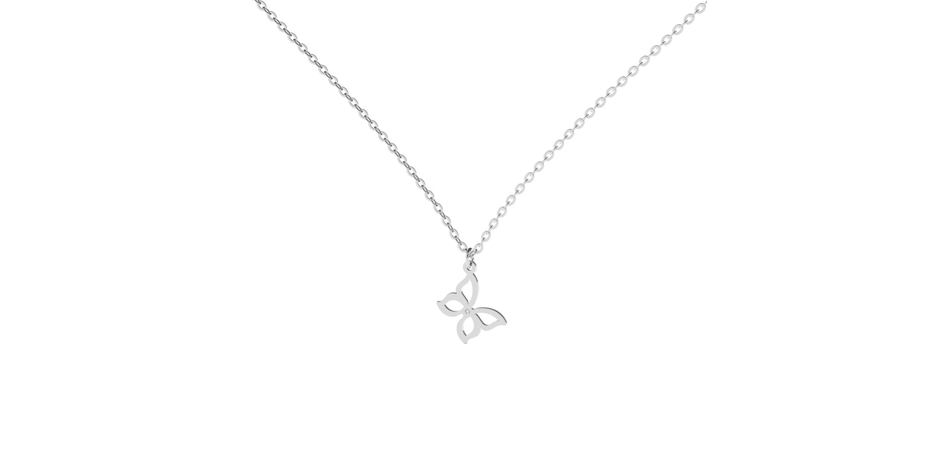 Diamond necklace Extraordinary Butterfly