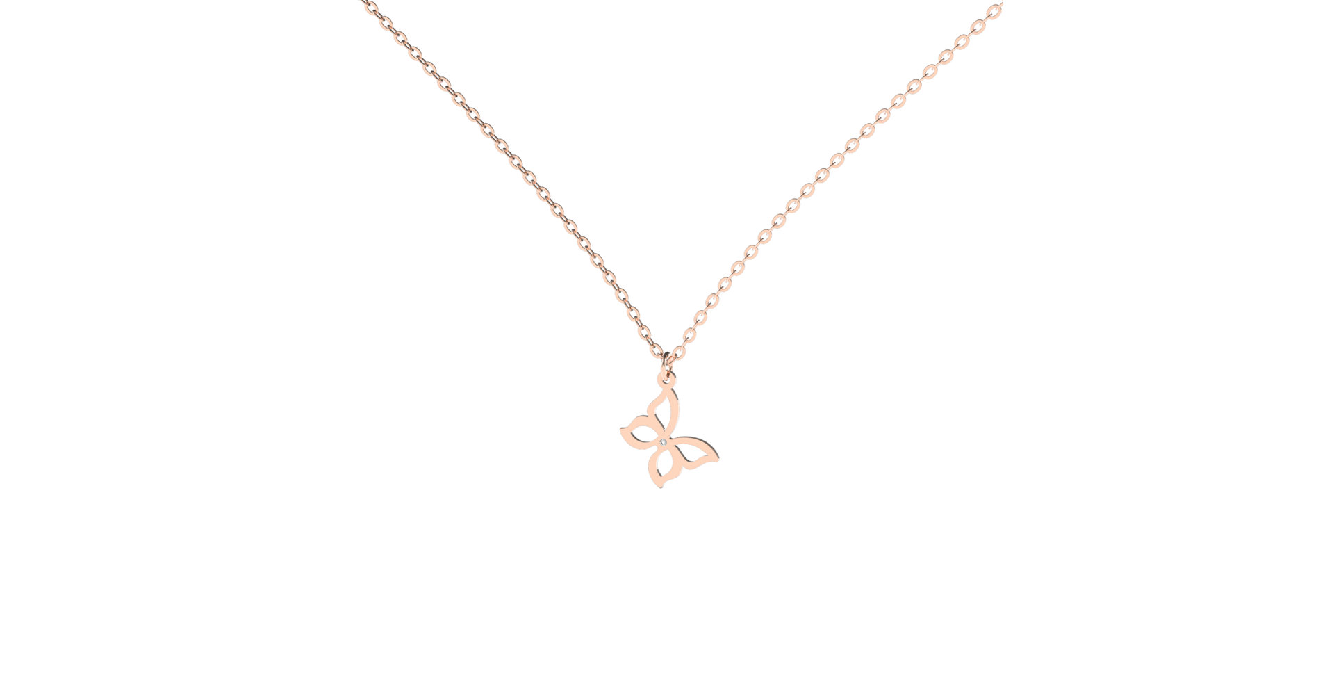 Diamond necklace Extraordinary Butterfly