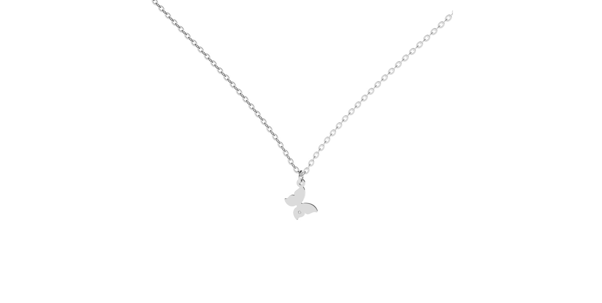 Diamond necklace Lovely Butterfly
