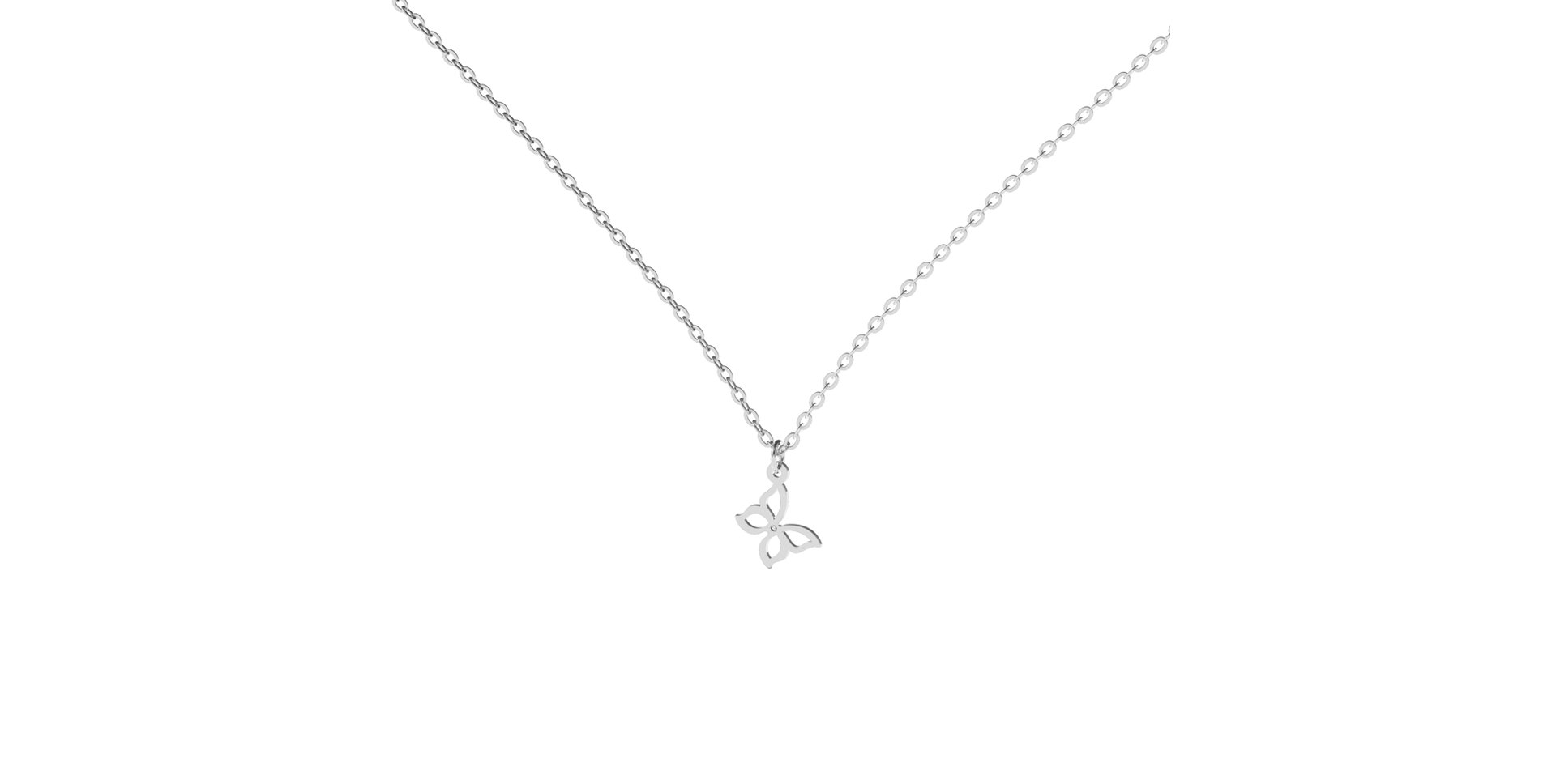 Diamond necklace Extraordinary Butterfly