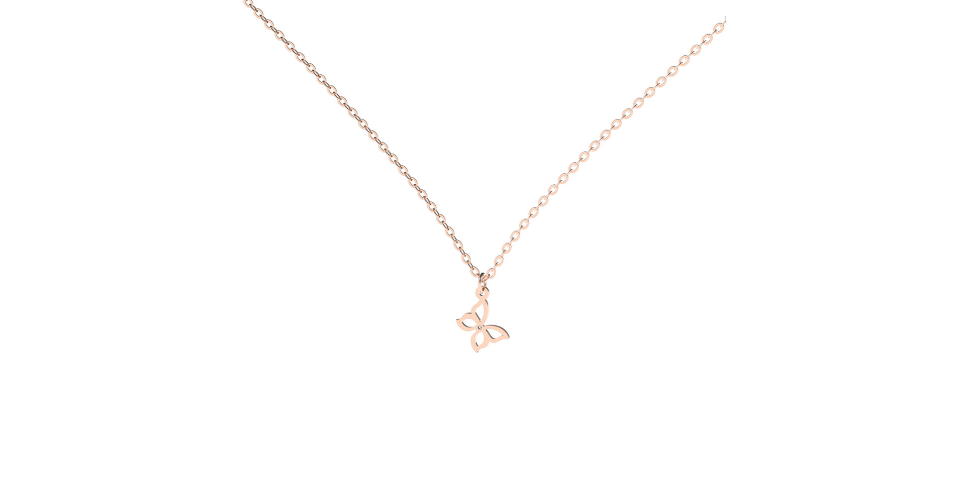 Diamond necklace Extraordinary Butterfly