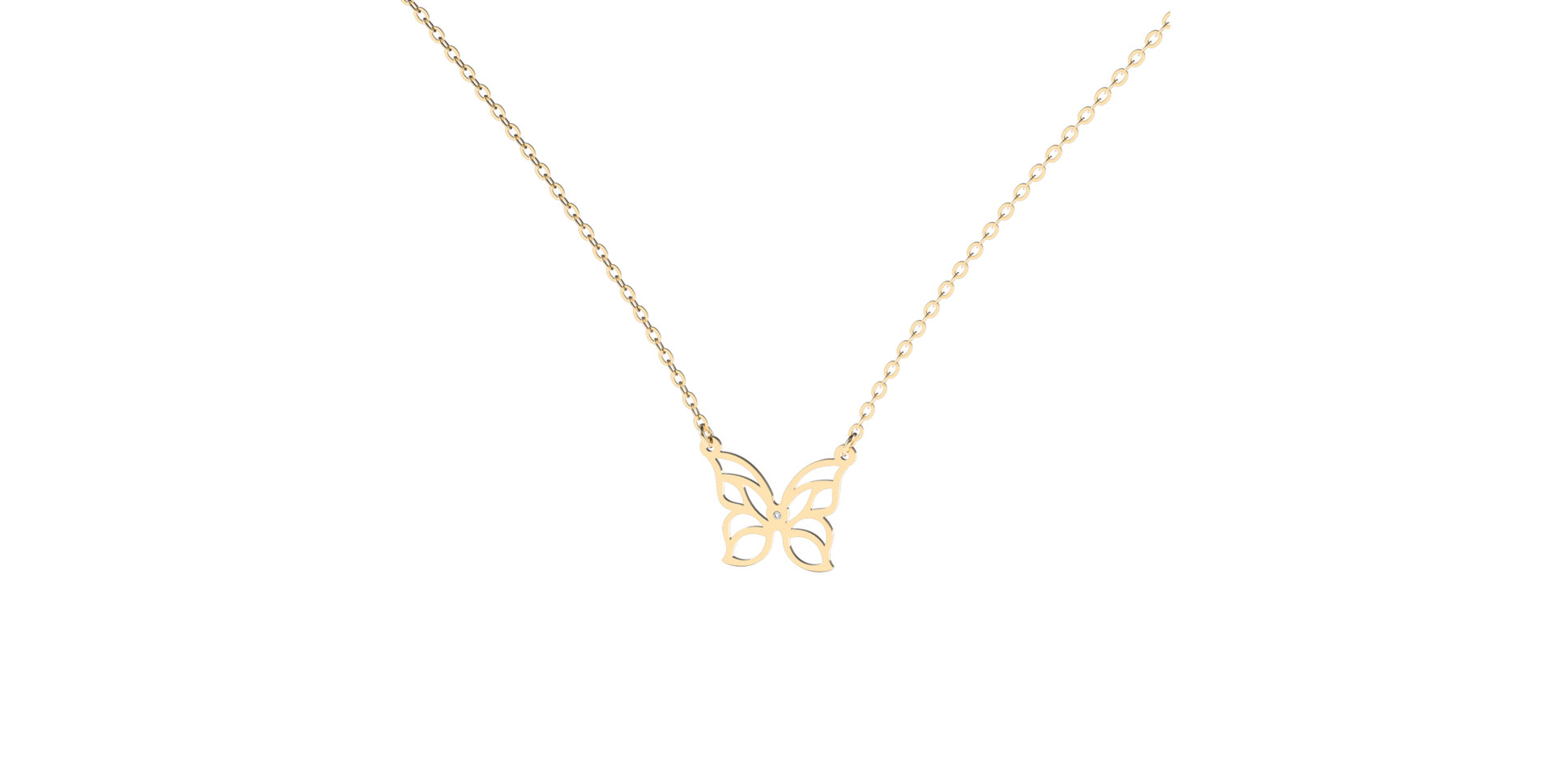 Diamond necklace Fantasy Butterfly