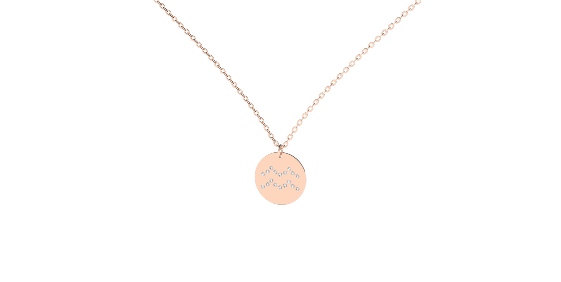Diamond necklace Aquarius