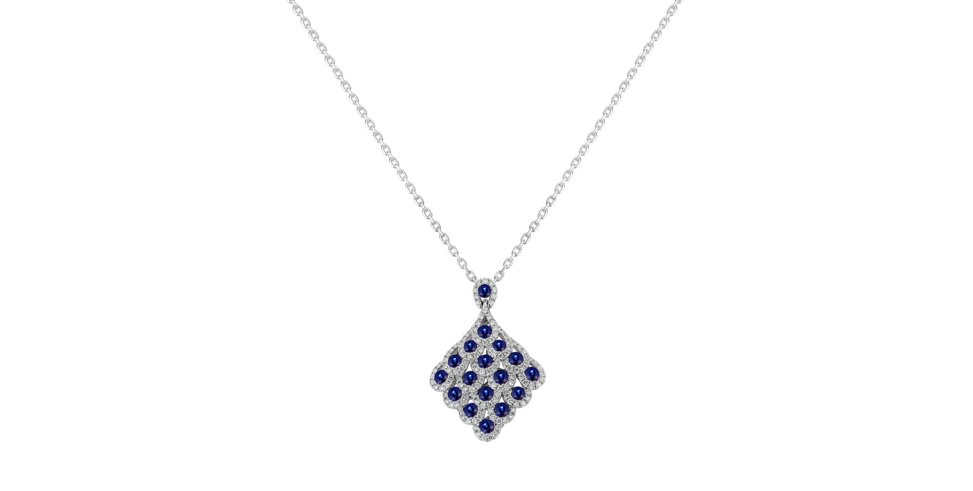 Diamond pendant with Sapphire Magical Night