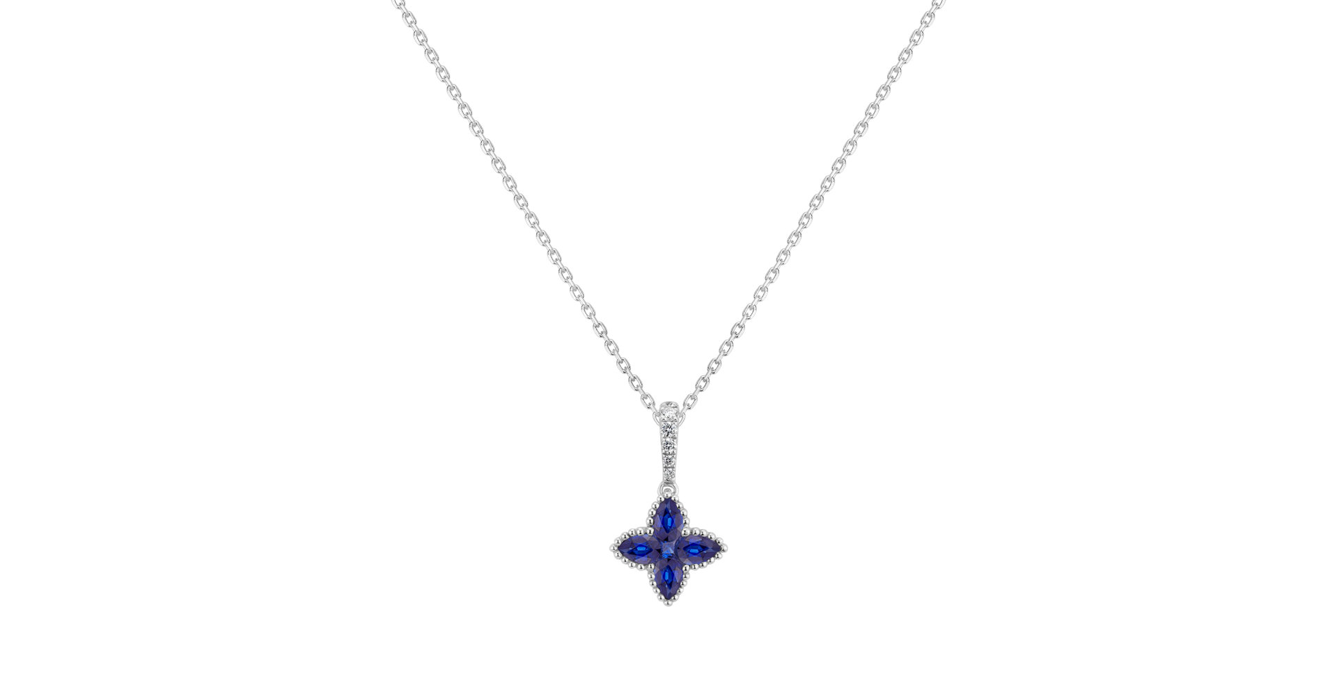 Diamond pendant with Sapphire Njord