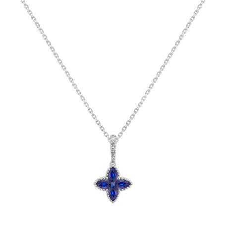 Diamond pendant with Sapphire Njord