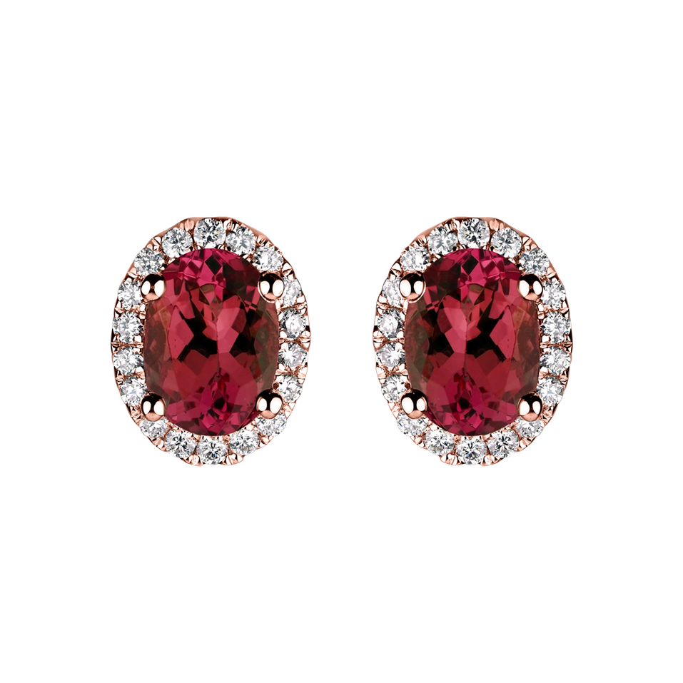 Diamond earrings with Ruby Imperial Allegory