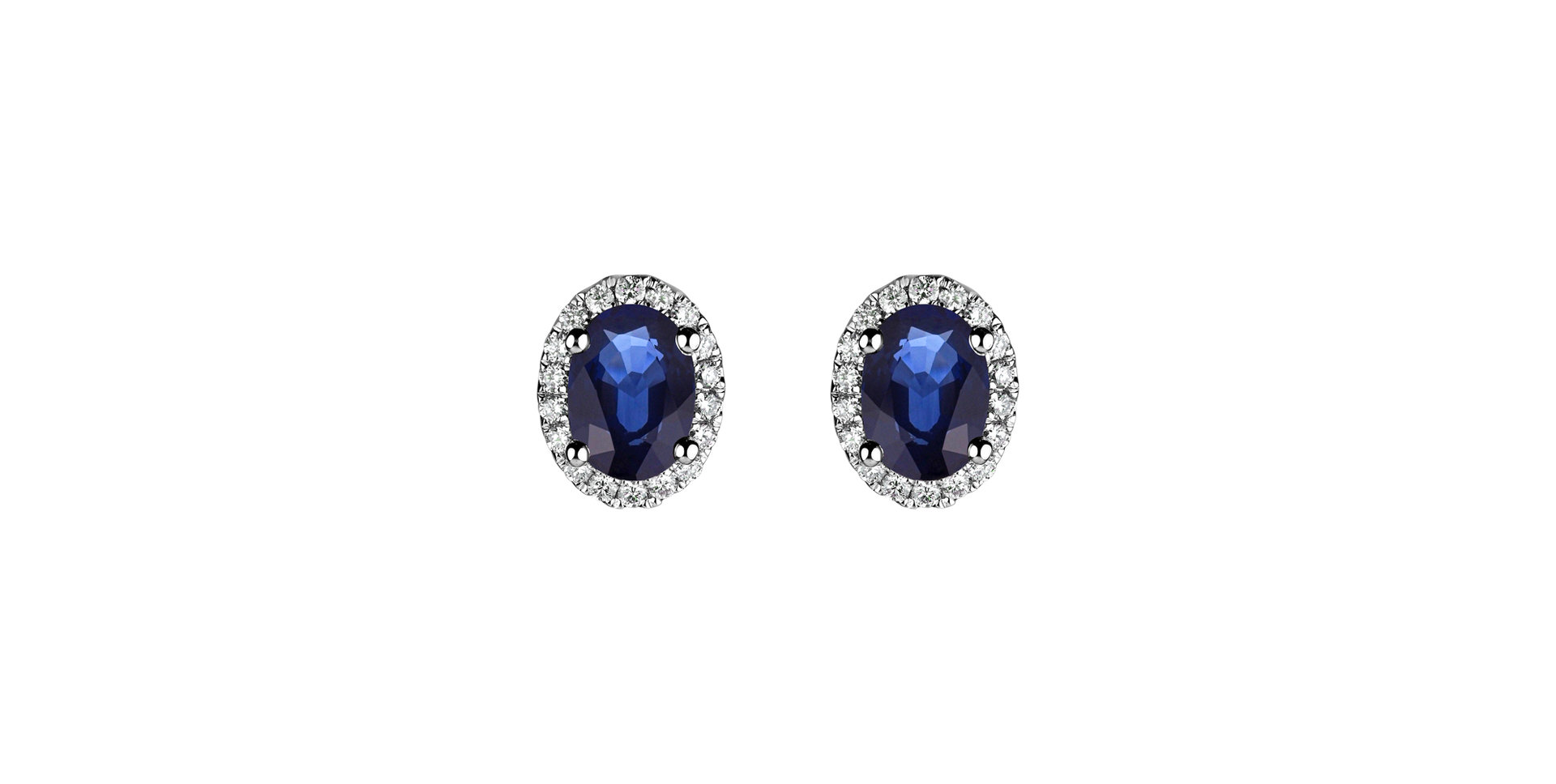Diamond earrings with Sapphire Imperial Allegory