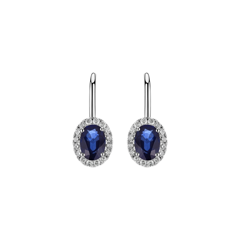 Diamond earrings with Sapphire Imperial Allegory