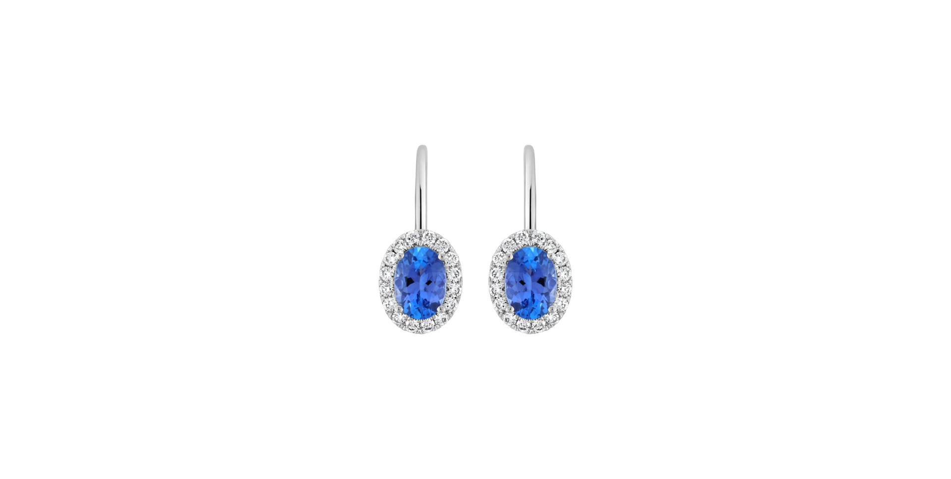 Diamond earrings with Tanzanite Imperial Allegory