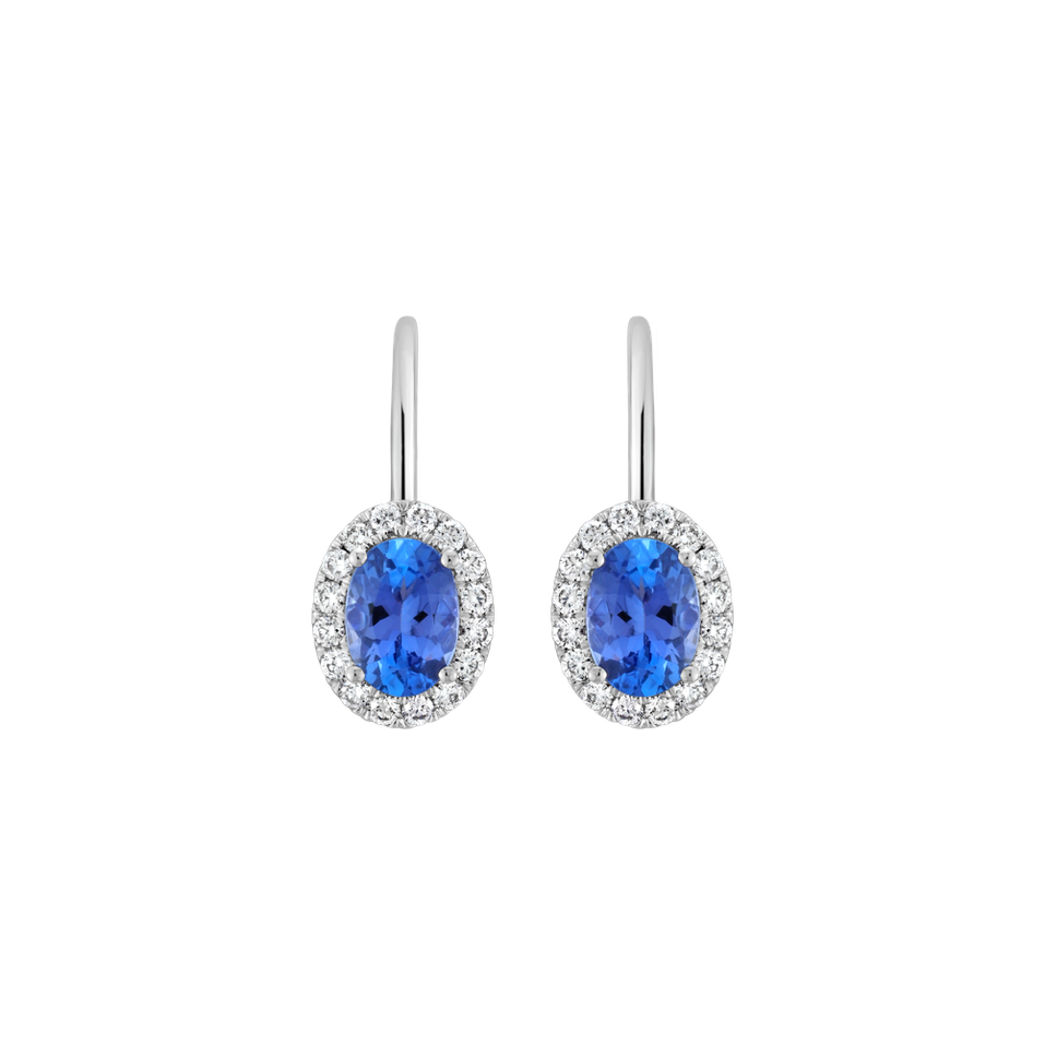 Diamond earrings with Tanzanite Imperial Allegory
