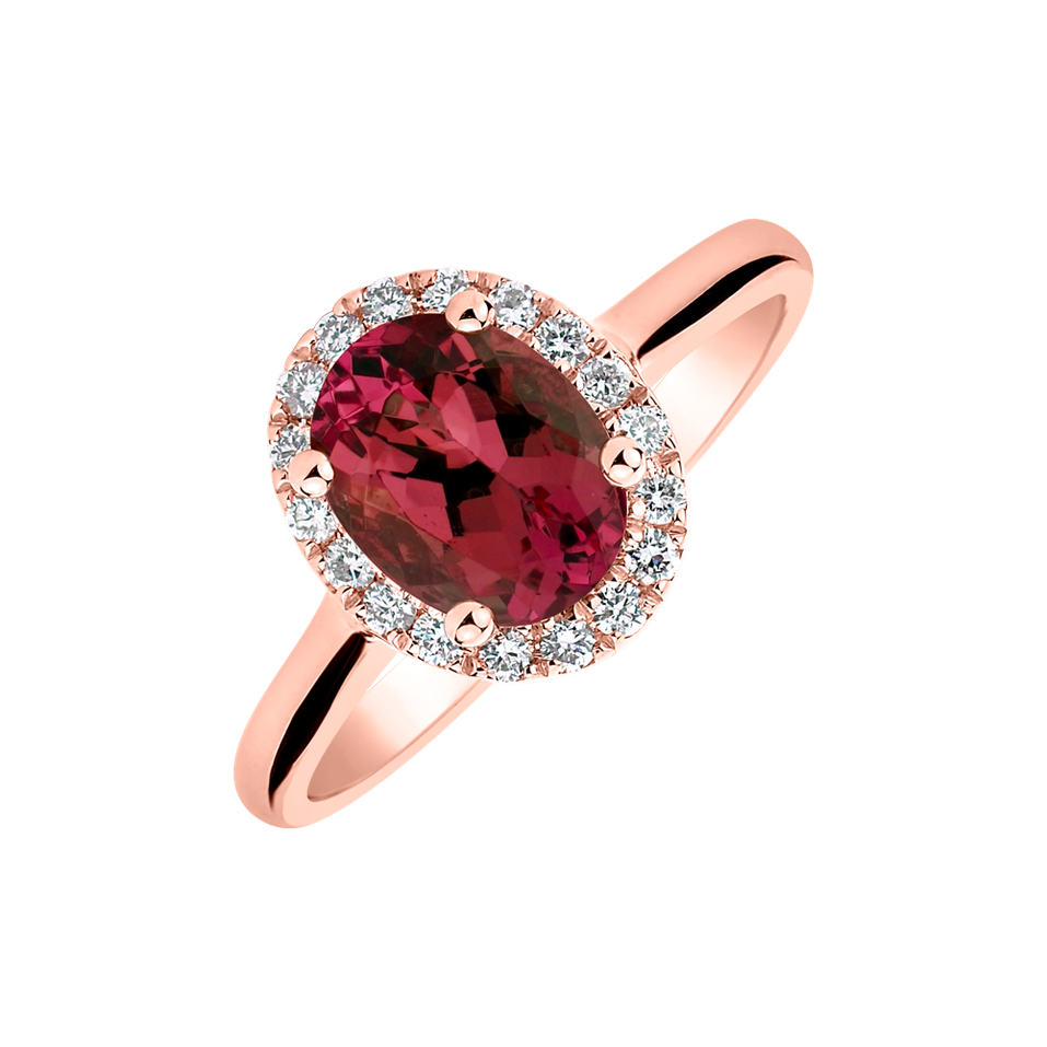 Diamond ring with Ruby Princess Wish