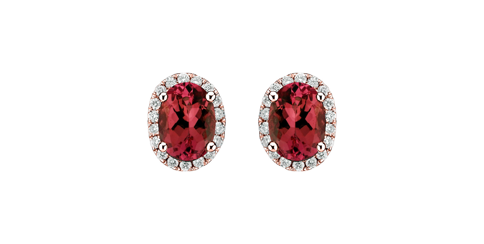 Diamond earrings with Ruby Imperial Allegory