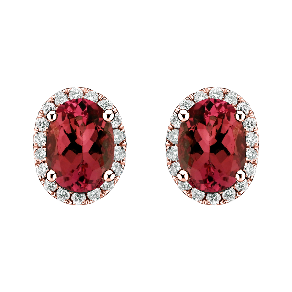 Diamond earrings with Ruby Imperial Allegory