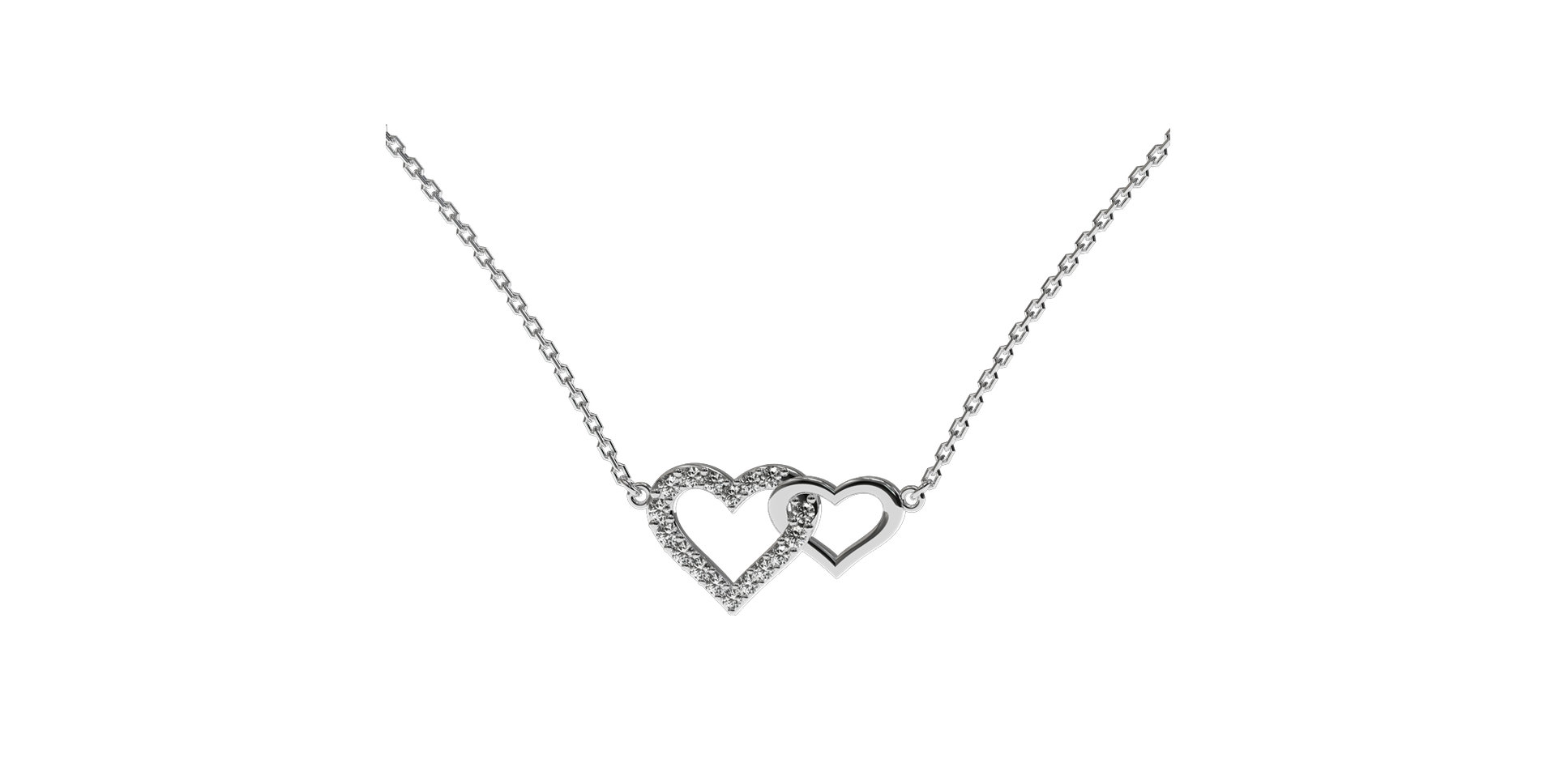 Diamond necklace Precious Hearts