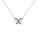 Necklace with black and white diamonds Shiny Butterfly2