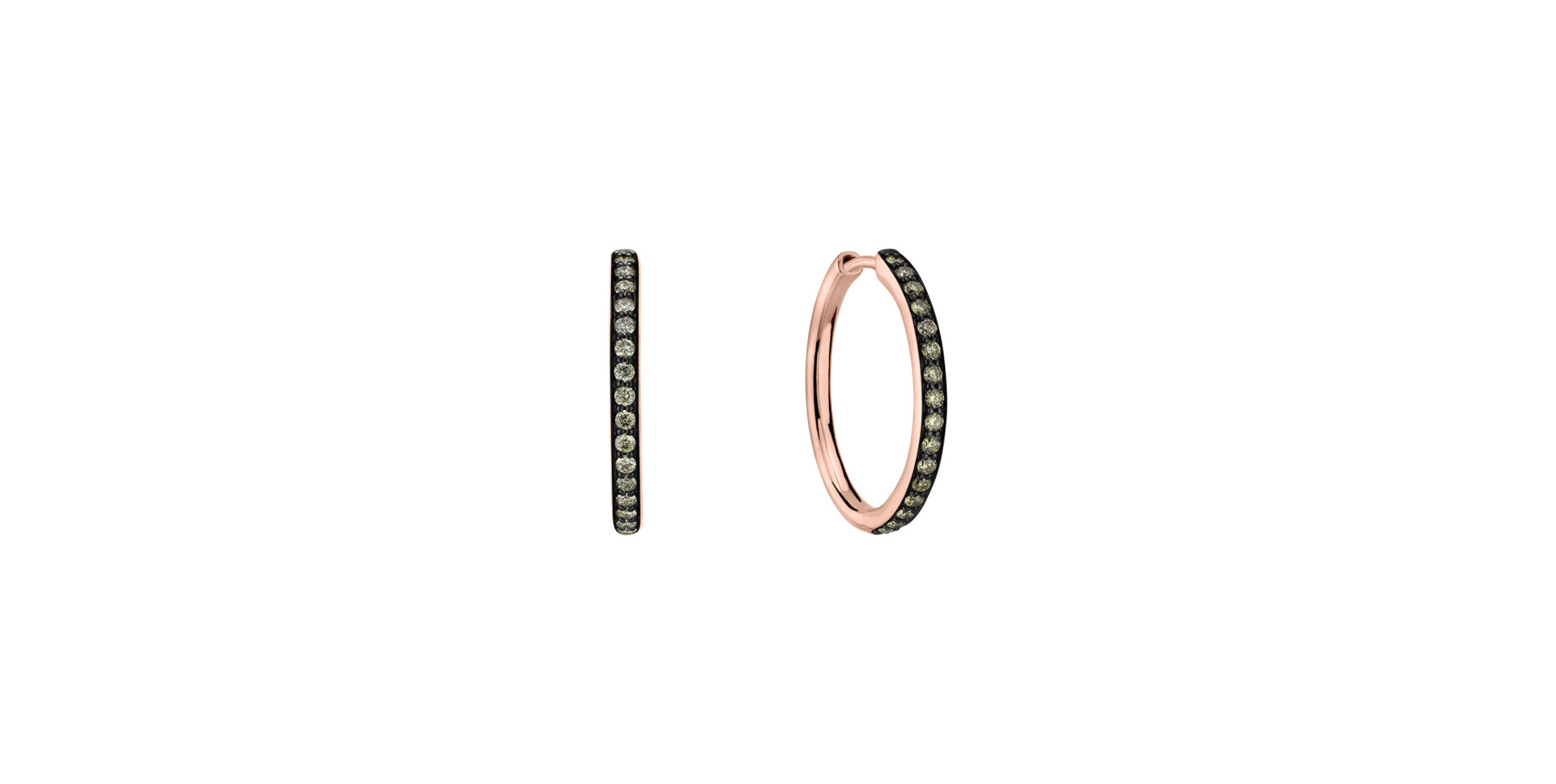 Earrings with brown diamonds Shiny Eclipse