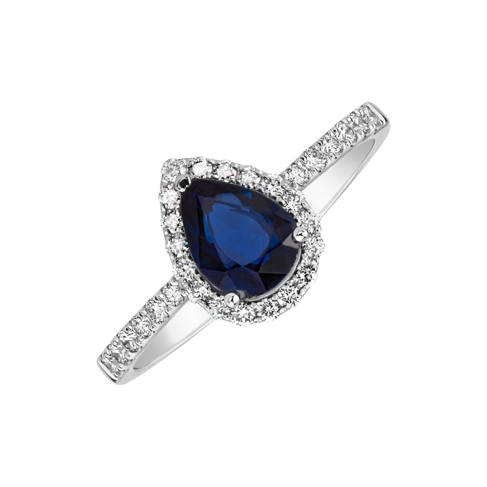 Diamond ring with Sapphire Charming Glory
