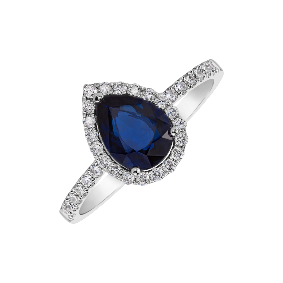 Diamond ring with Sapphire Charming Glory