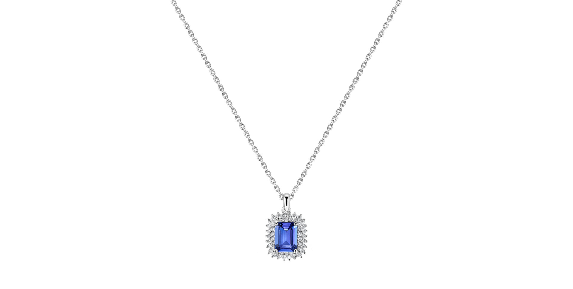 Diamond pendant with Tanzanite Virgin Goddess