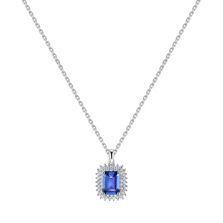 Diamond pendant with Tanzanite Virgin Goddess