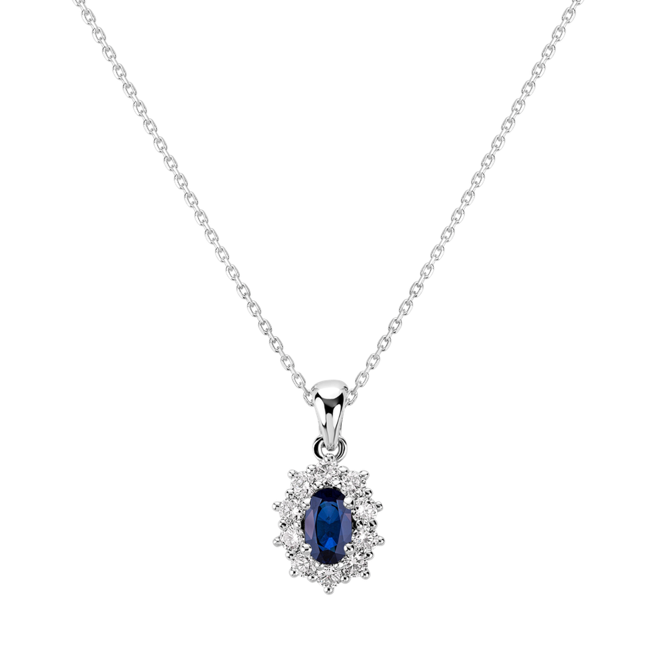 Diamond pendant with Sapphire Goddess Elegance