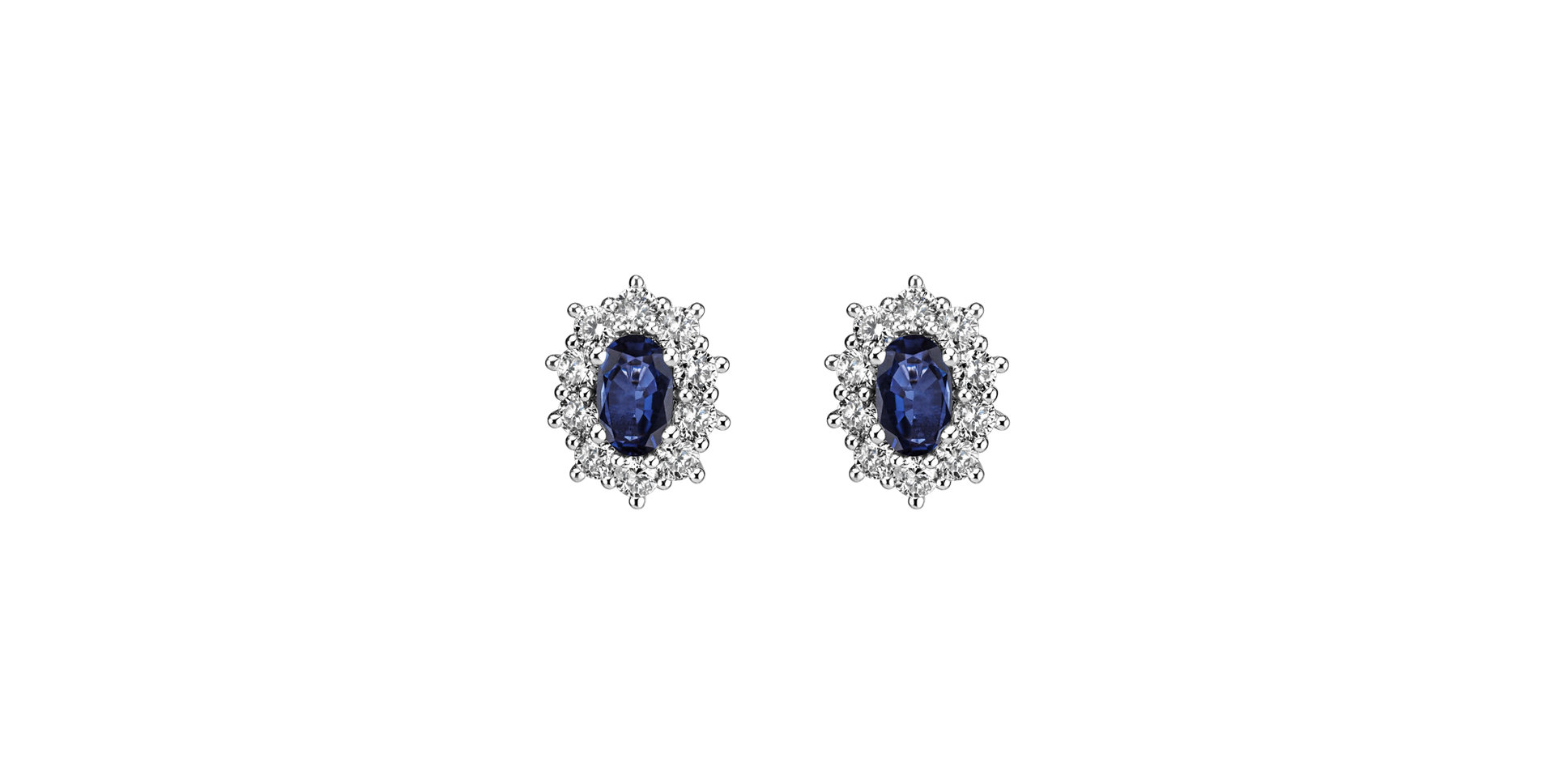 Diamond earrings with Sapphire Moon Witchery