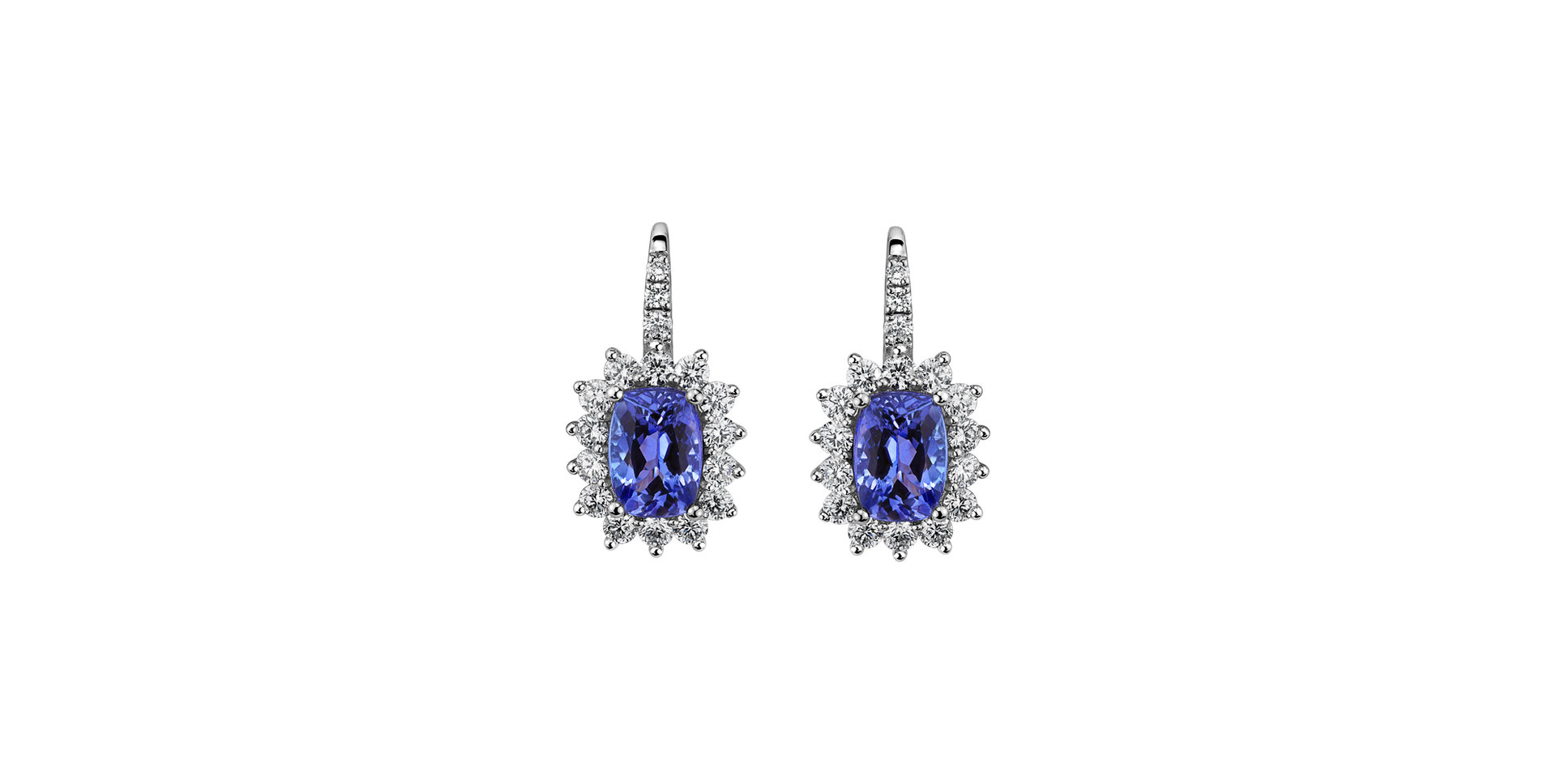 Diamond earrings with Tanzanite Seraph Spark