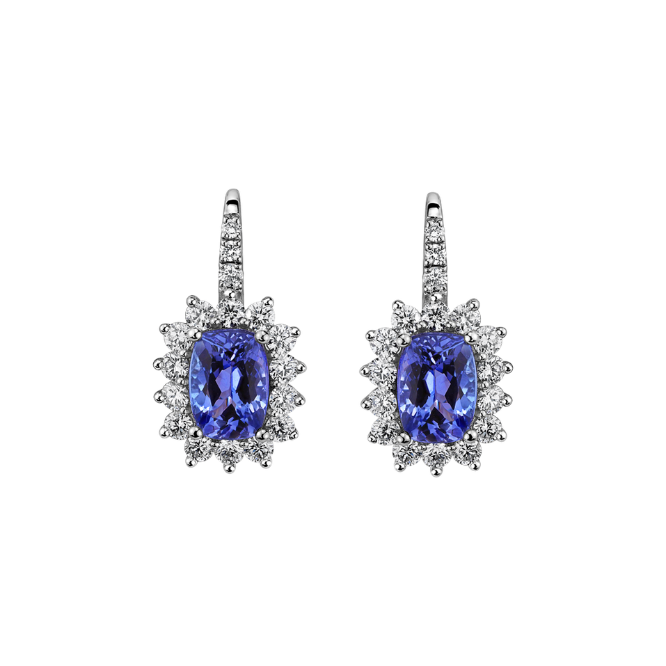 Diamond earrings with Tanzanite Seraph Spark