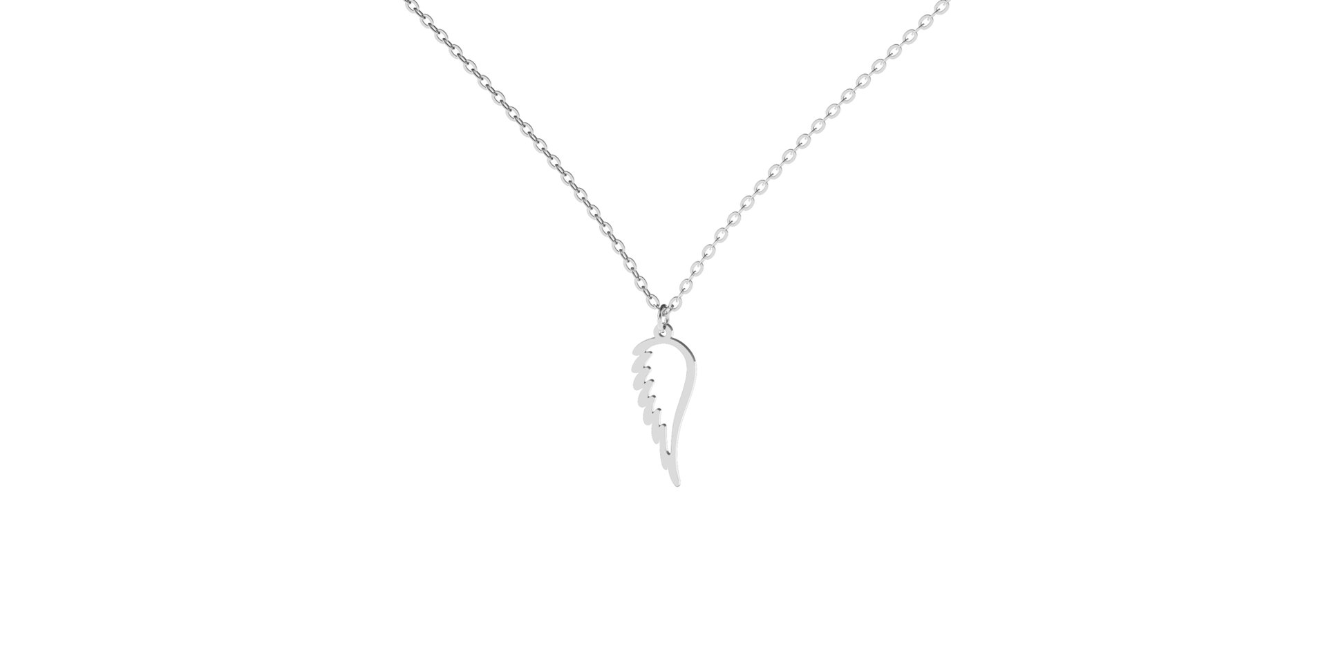 Diamond necklace Angel Wing