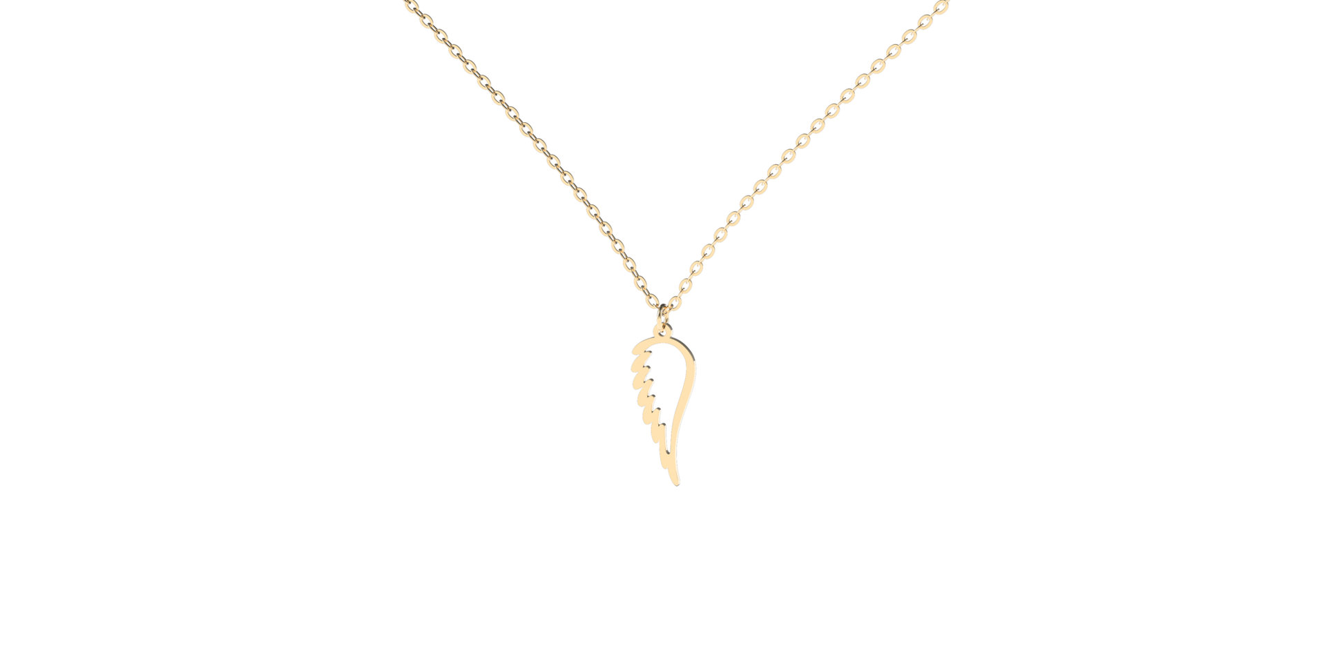 Diamond necklace Angel Wing