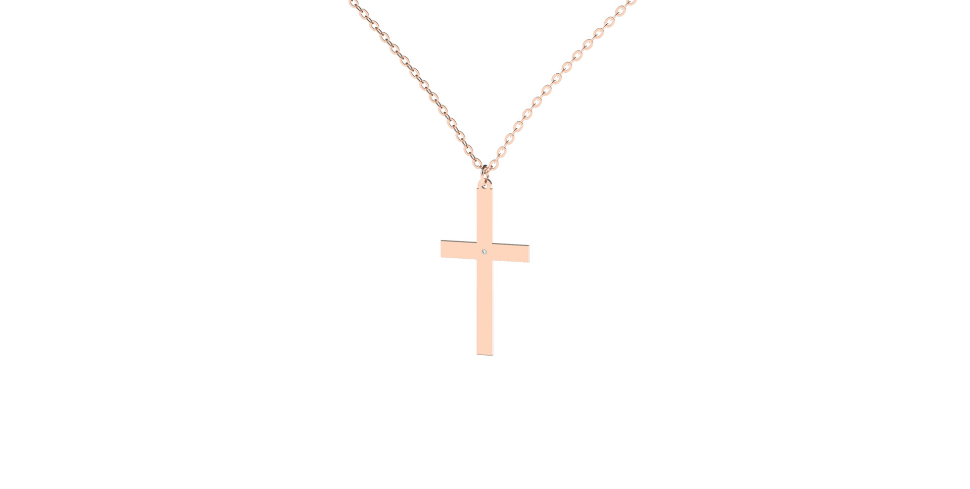 Diamond necklace Cross