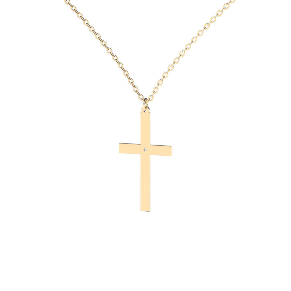 Diamond necklace Little Cross