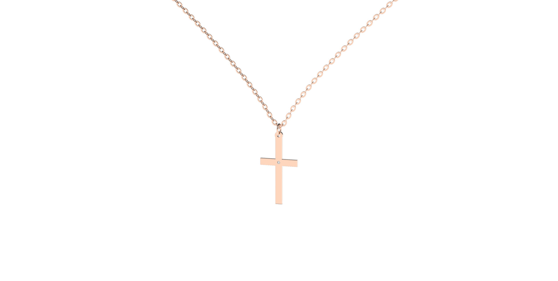 Diamond necklace Little Cross