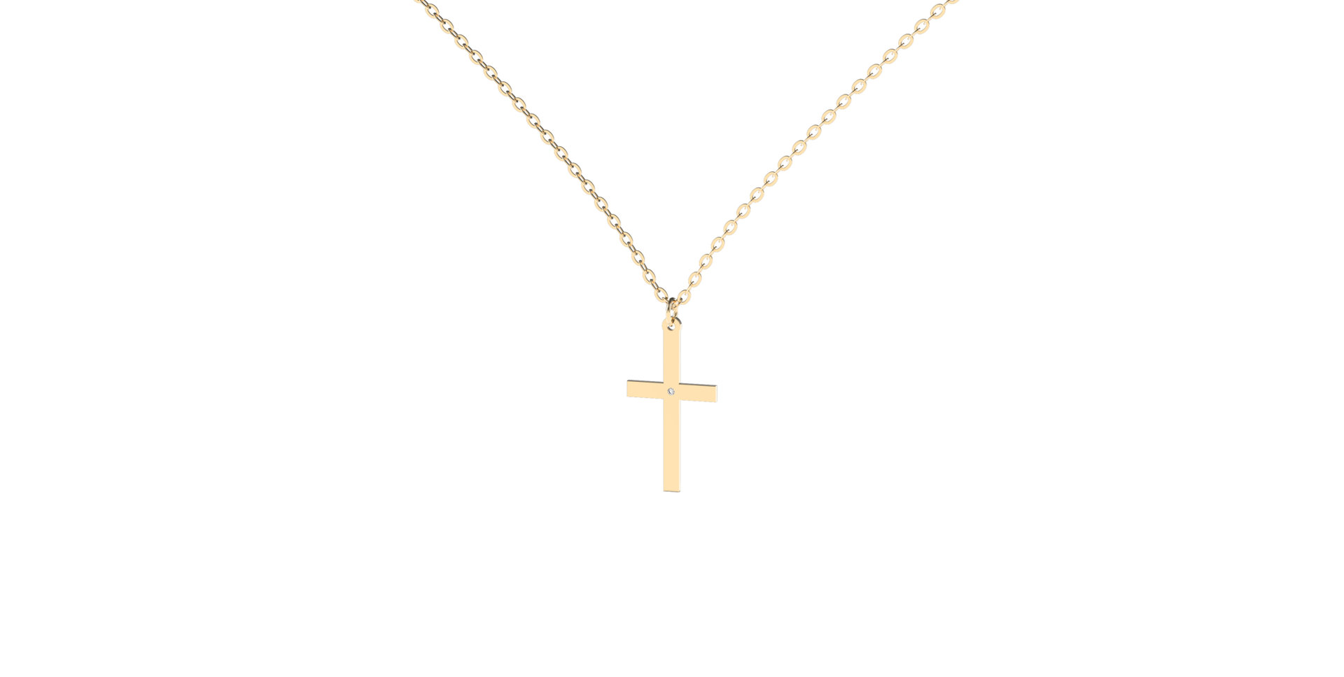 Diamond necklace Little Cross