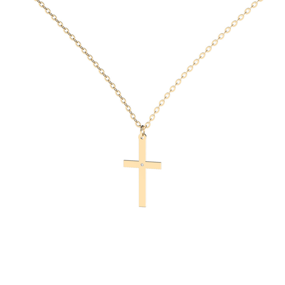 Diamond necklace Little Cross