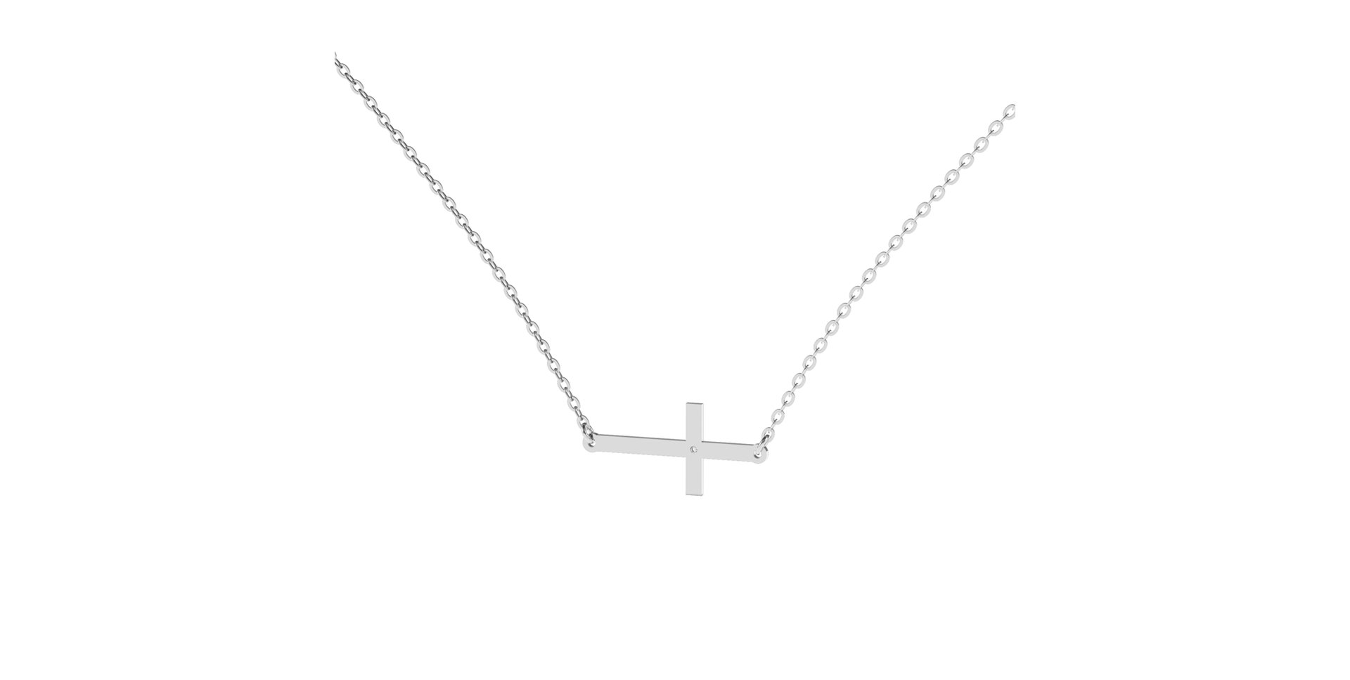 Diamond necklace Little Cross