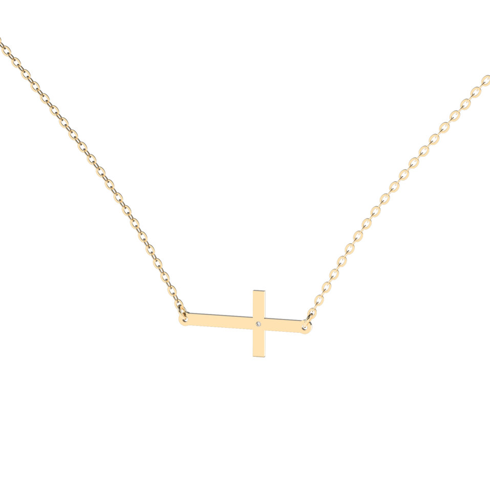 Diamond necklace Little Cross