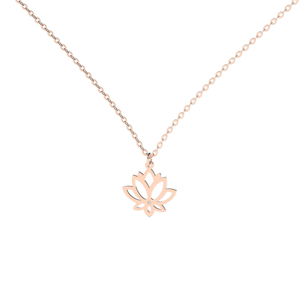 Diamond necklace Lotus Flower
