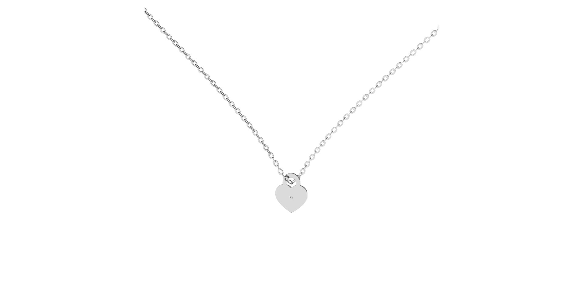 Diamond necklace Little Love Lock